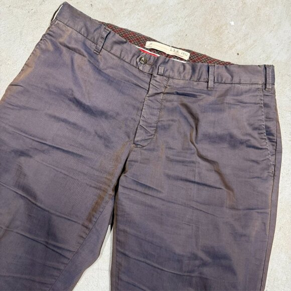 L.B.M 1911 Tailored Chinos Mens Twill Pants Iridescent Fabric Italy 36x30 - Picture 3 of 12